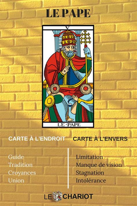 Signification de la Carte du Pape dans le Tarot